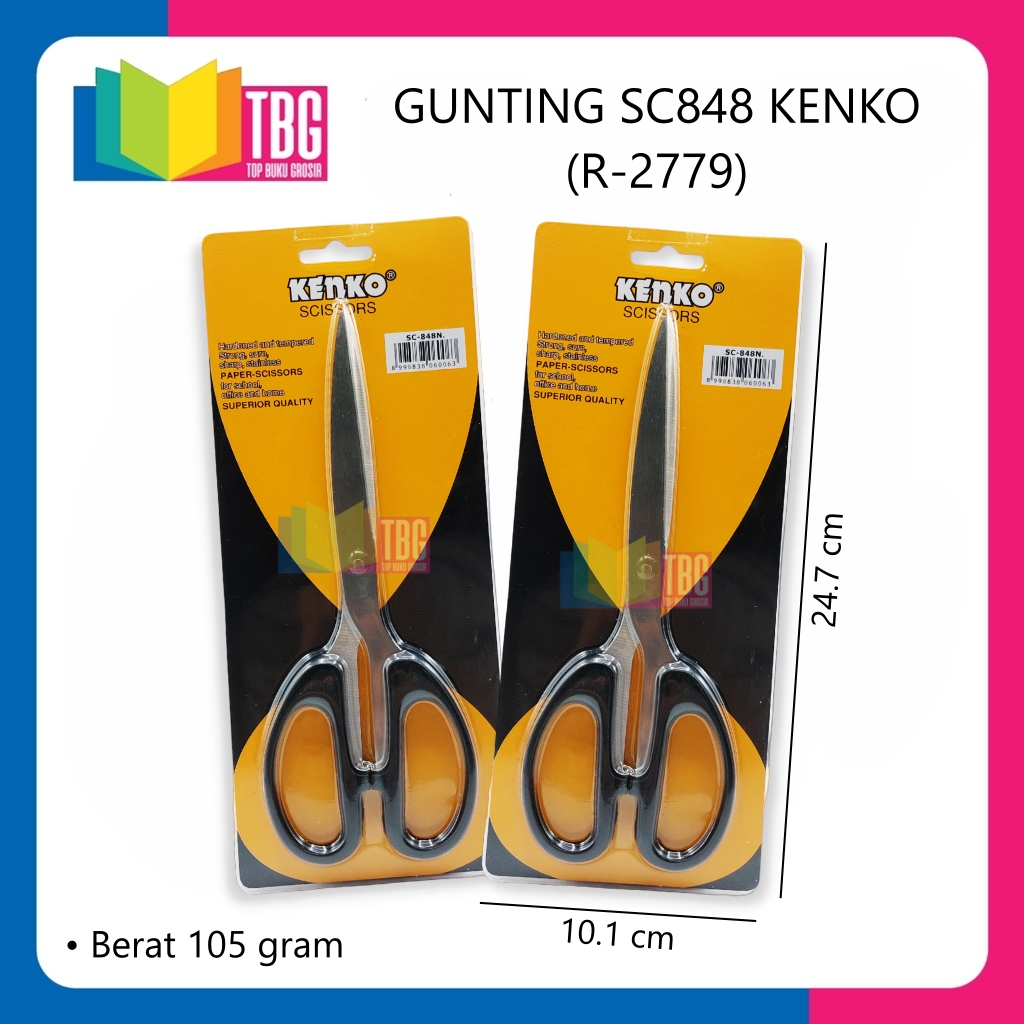 

1 PCS GUNTING SC848 KENKO/SCISSORS/GUNTING KERTAS/ALAT POTONG/GUNTING STAINLESS BESAR KENKO (R-2779)