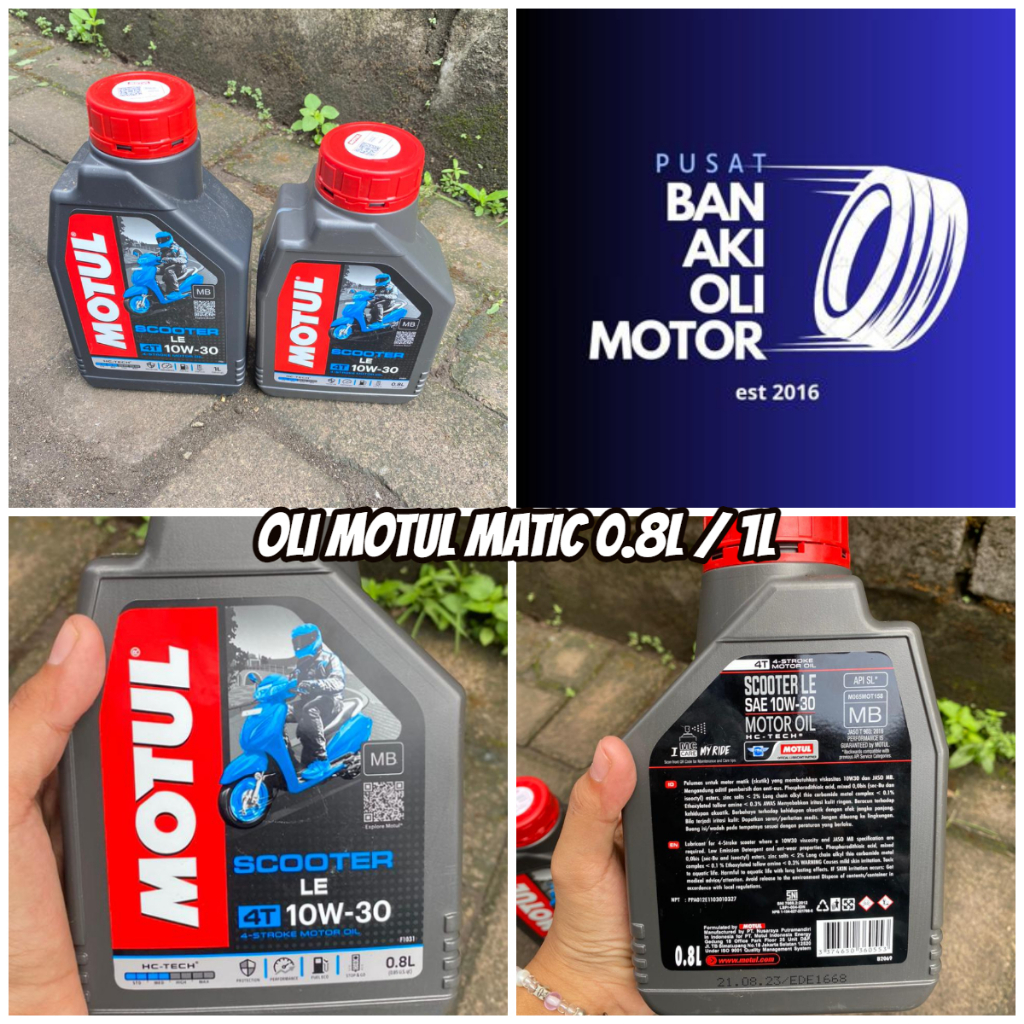 OLI MOTUL MATIC/SCOOTER 4T 10W-30 0.8L / 1L || OLI SAMPING MOTUL 4 STROKE/4T 10W-30 0.8 DAN 1L