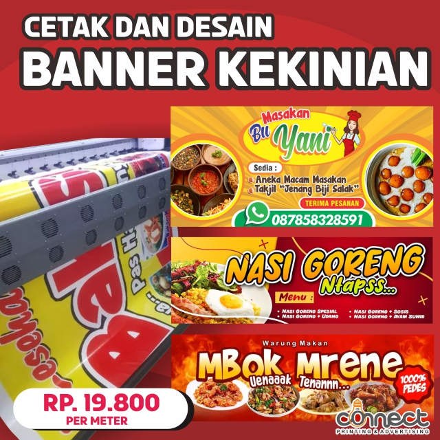 CETAK BANNER FREE DESAIN[TEBAL 280 GRAM, FREE DESIGN] CETAK SPANDUK / BANNER / BACKDROP / BACKROUND 