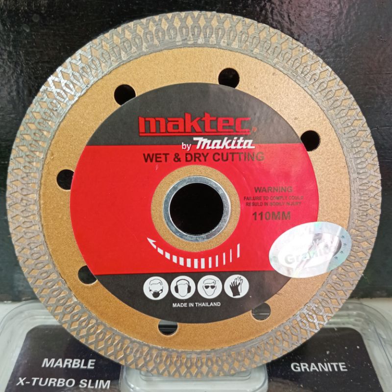 maktec slim x turbo 110 mm pisau potong granit pisau pemotong granit keramik marmer mata gerinda pot