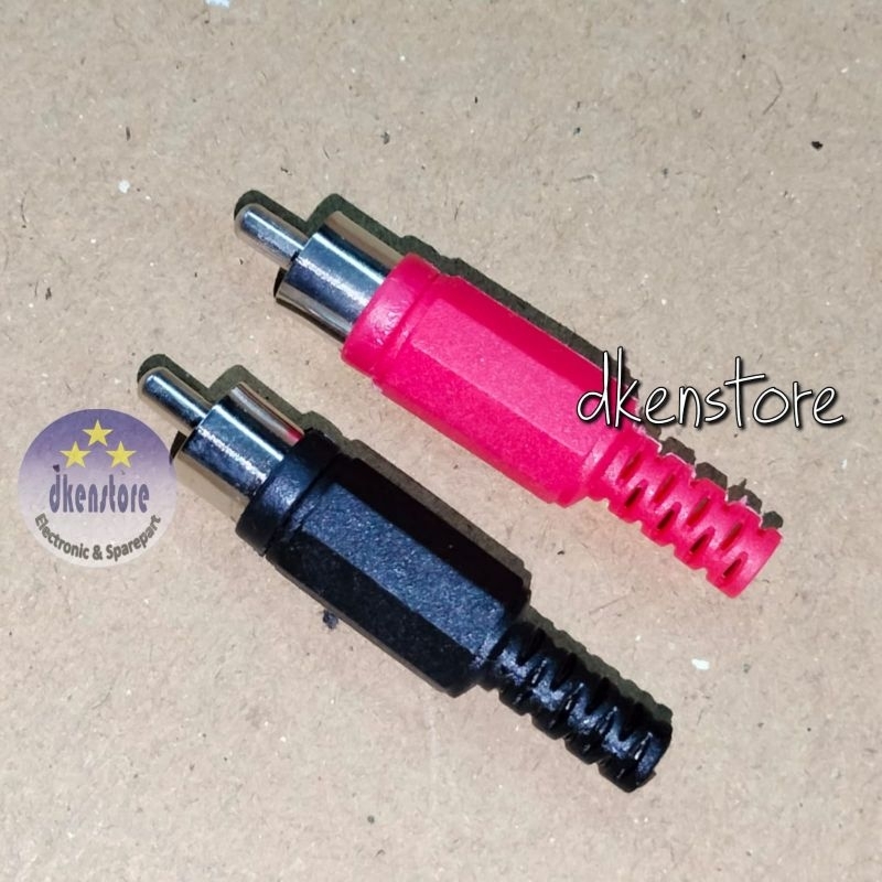 Jek RCA plastik set konektor plug jack Rca audio