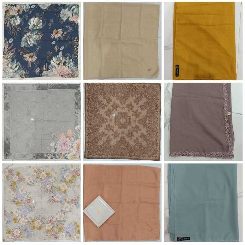 PRELOVED SCARF HIJAB JILBAB HEAVEN LIGHTS VANILLA HIJAB LIGHTS CLO ISKANTI AMARADHANA