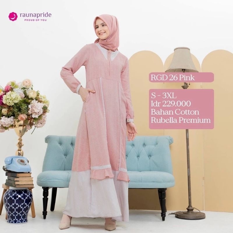 Gamis Terbaru Rauna RGD 26 Pink S