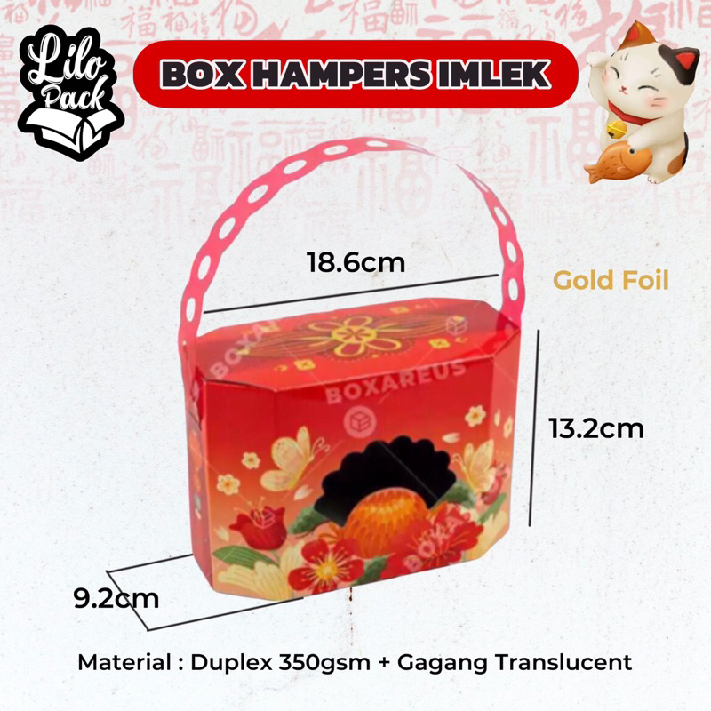 

Box Hampers Imlek Tenteng / Box cookie kue kering / Box Hampers Packaging Toples Sincia CNY