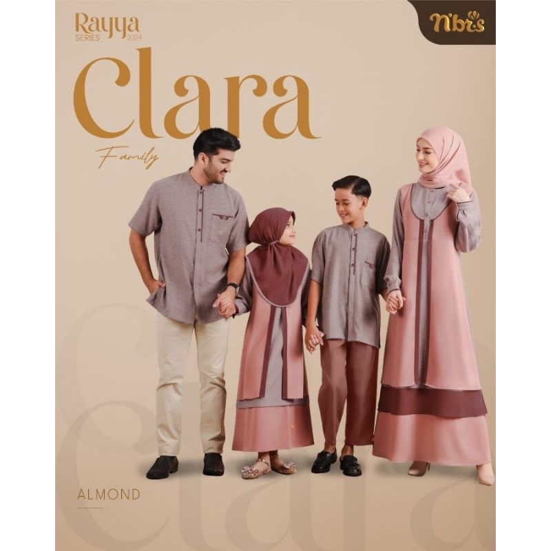 RAYYA CLARA SERIES ALMOND GAMIS ROMPI Abaya busui longdress seragam ngaji haji umroh qosidah koko le
