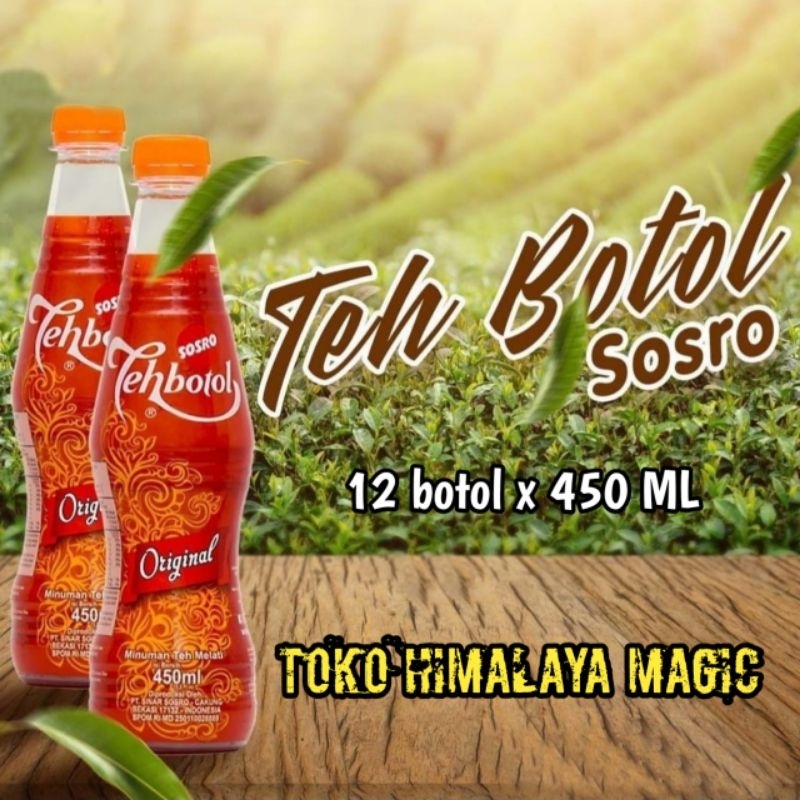 

Teh Botol Sosro 1 Karton isi 12 botol x 450 ML