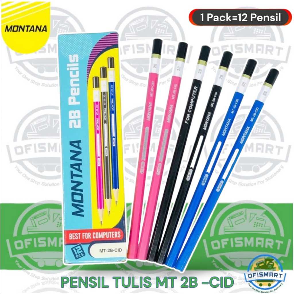 

Montana Pensil Tulis 2B MT2B - CID | @1Pack=12 Pencil