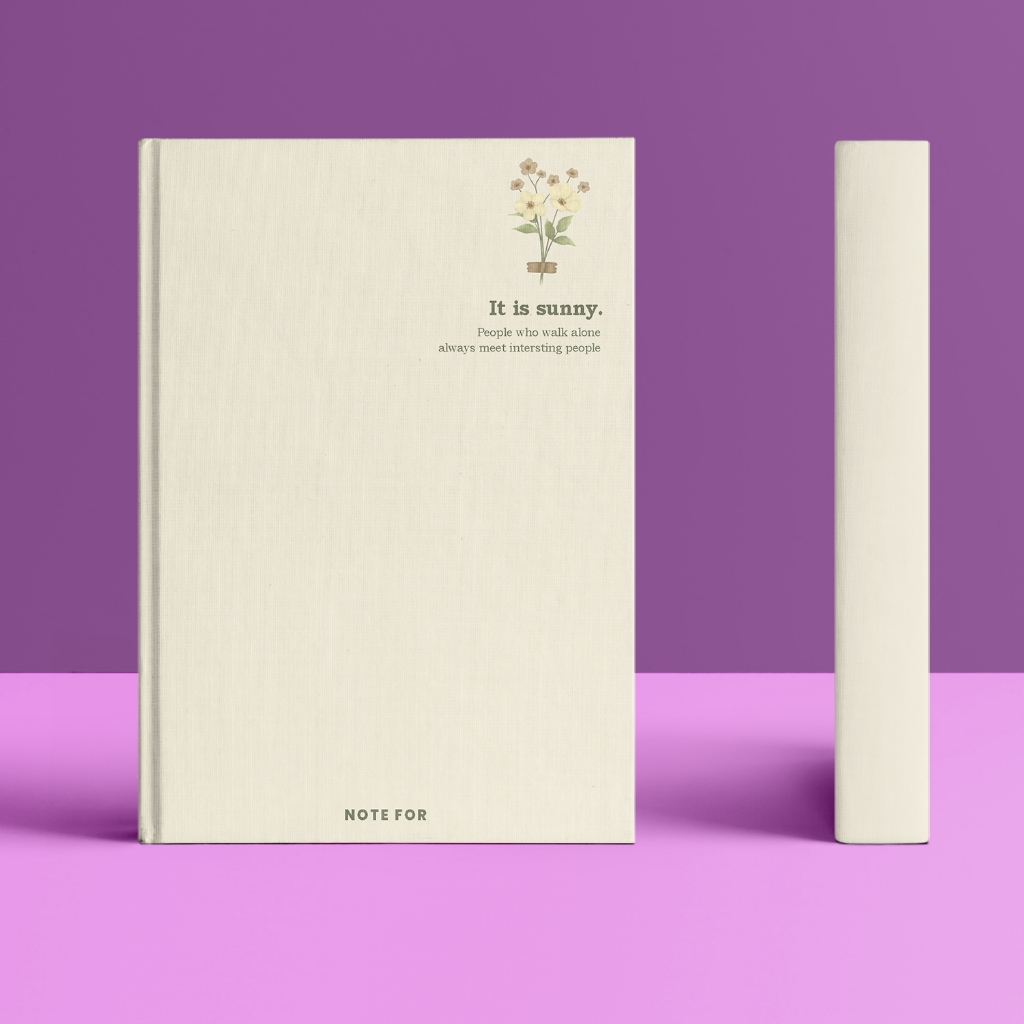 

Notebook A5 Garis Buku Tulis Hardcover Motif Kartun Lucu Journaling Diary Planner