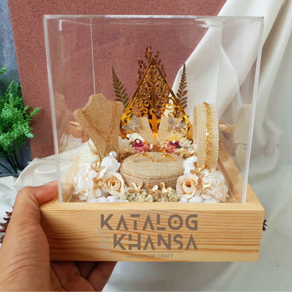Tempat Seserahan Pernikahan Satu set | Tempat Kalung, Gelang, Anting & Cincin pernikahan