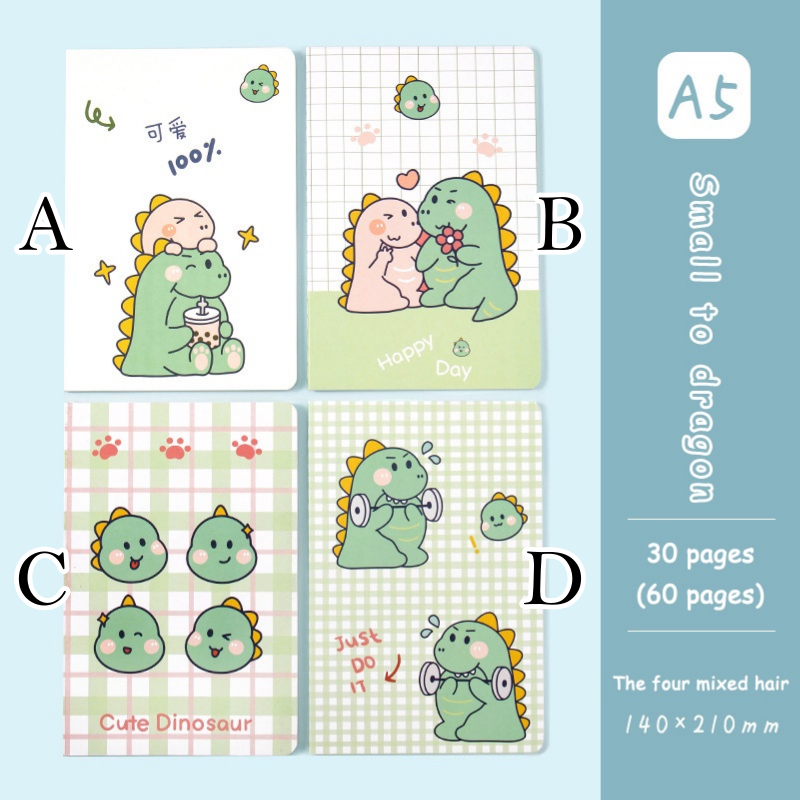 

MURMURE | NOTEBOOK BUKU TULIS CATATAN A5 MOTIF KARTUN LUCU A5 SEWED DINO