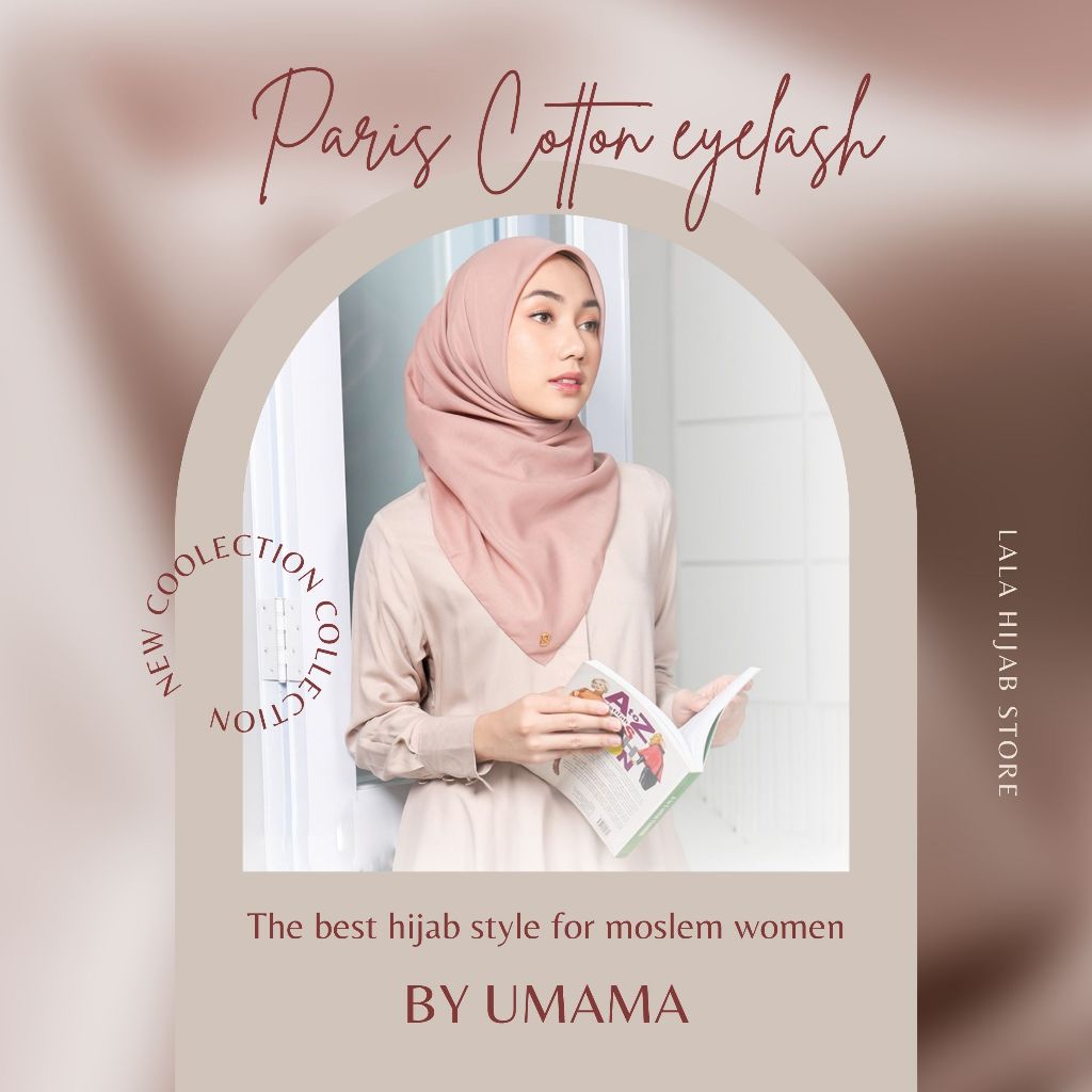 (LALA HIJAB) Hijab Paris Cotton Eyelash Standar 110 cm  by Umama Scarves
