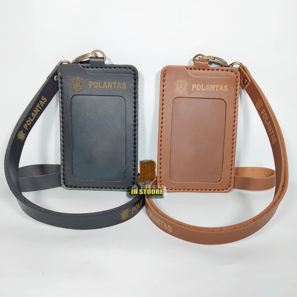 

Tempat Id Card POLANTAS Kulit / Id Card Holder Polantas Gantung / nametag polantas tali kulit