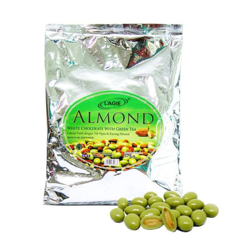 

coklat lagie almond greentea 375gr murah