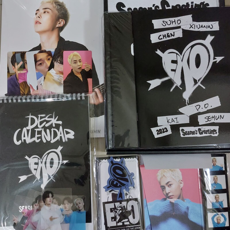 [READY STOCK] SEASON GREETINGS 2023 EXO FULLSET UNSEALED - POB (PC XIUMIN SUHO CHEN D.O KYUNGSOO KAI