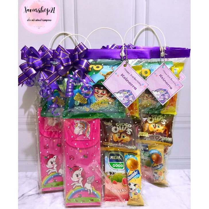 

DISKON Paket snack ulang tahun MURAH Tempat Pensil karakter Free card Goodie bag