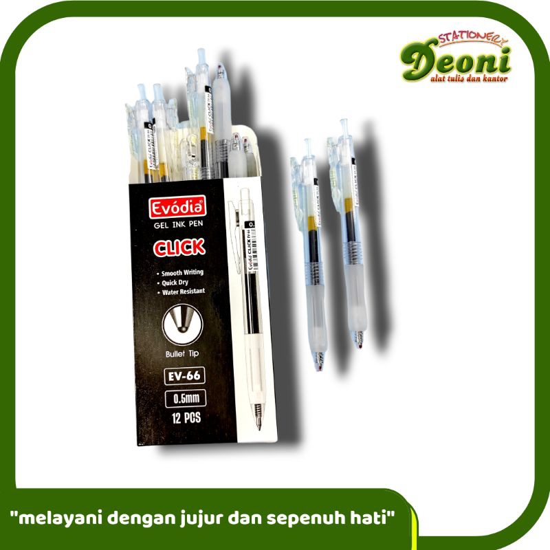 

EVODIA Pena Pulpen Gel Pen EV-66 0.5mm Hitam