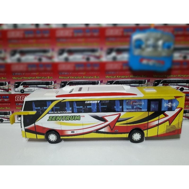 Miniatur Bus RC Zentrum ( Remot Control ) DETIL RAPIH FULL TELOLET FULL STROBO FULL LED