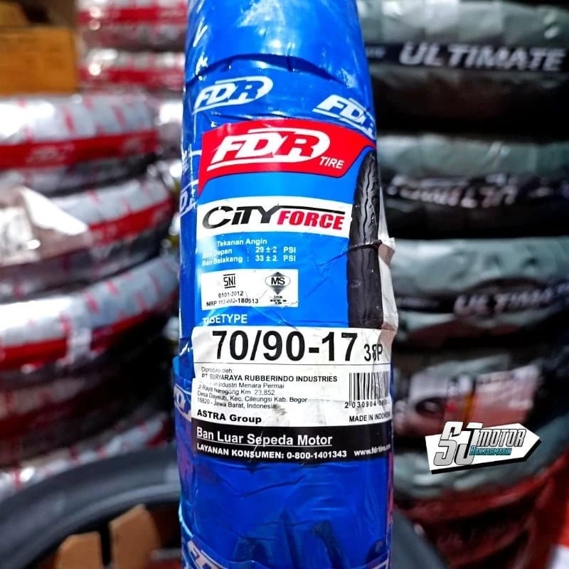 Ban Luar FDR - CITY FORCE  70/90-17  80/90 - 17 Tube Type / Bukan Tubeless
