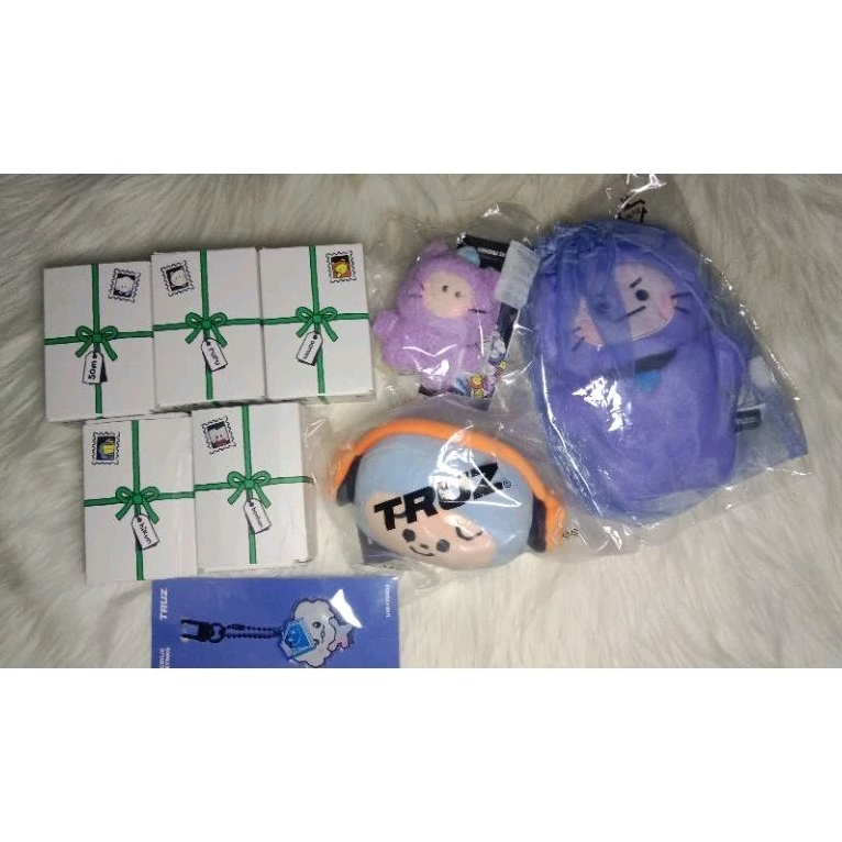 Truz Line Friends Official Mini Minini Bagcharm Wrist Cushion Keychain Flatfur Doll Hikun Chilli Bon