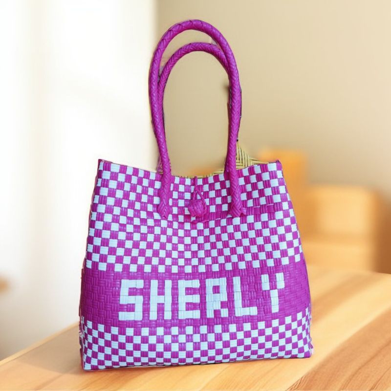 Tas Anyaman Plastik Jali Jali Wanita Kekinian Buwoh Tas Nama