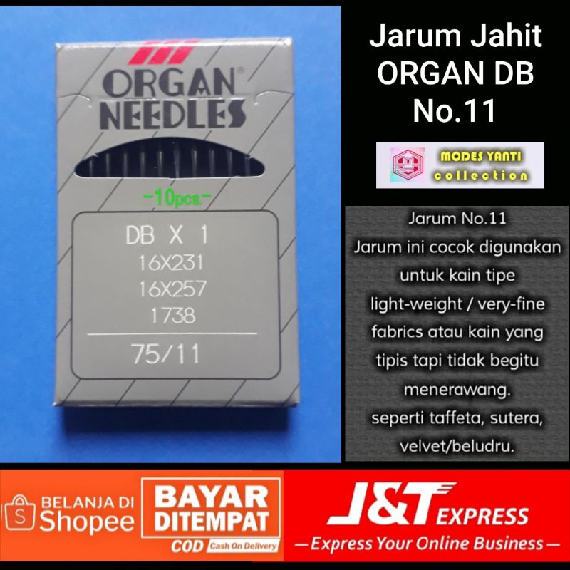 Jarum organ DB No.11 original
