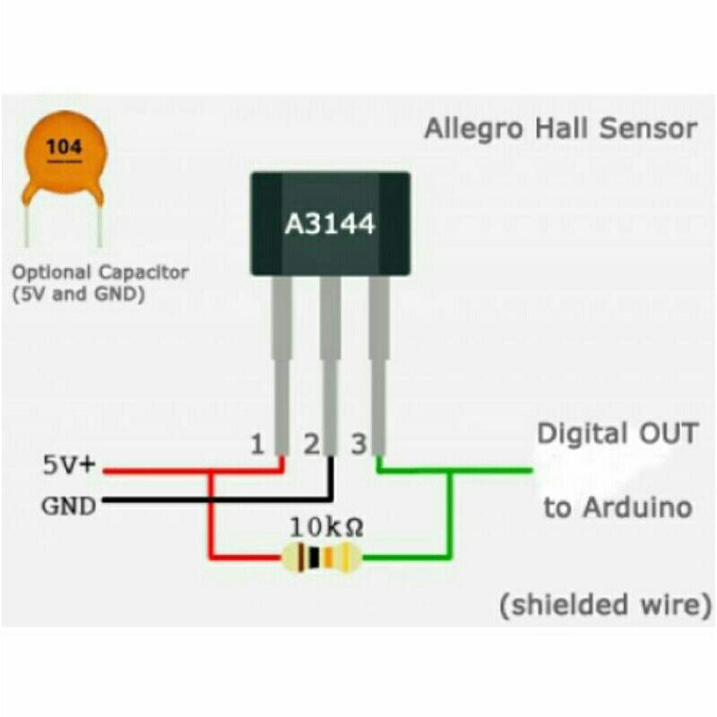A3144 Hall Effect Sensor Switch A 3144