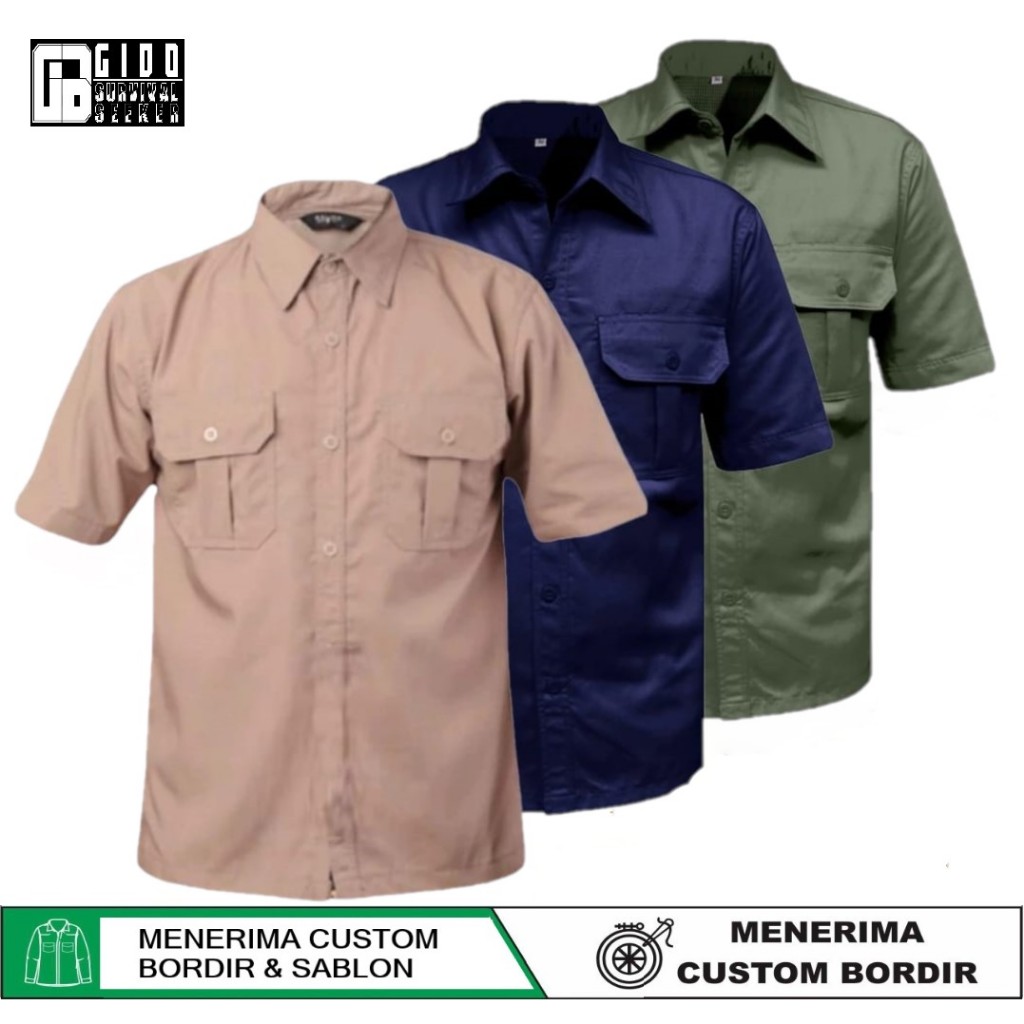 Drill Series - Kemeja Lapangan Tactical Pdl Outdoor Lengan Pendek