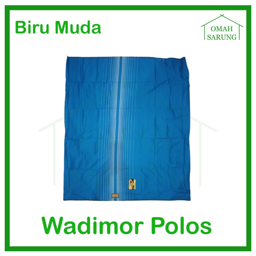 Sarung Tenun Wadimor Polos Tumpal Warna Biru Muda / Polos FC Tumpal Original Premium OMAH SARUNG