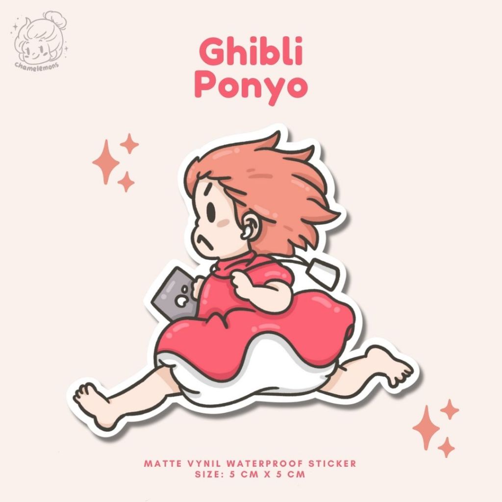 

Ghibli Ponyo Run - Waterproof Vynil Matte Sticker | Uk. 5 x 5 cm | Anime Fanart