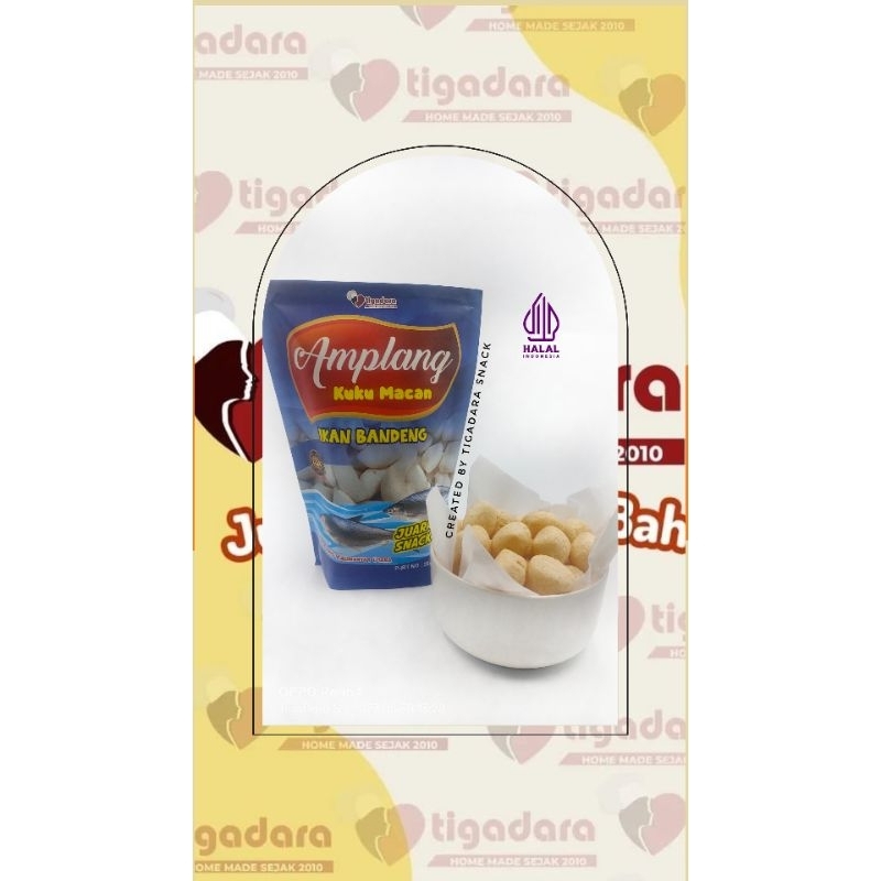

amplang kuku macan ikan bandeng Kemasan Premium @100grm