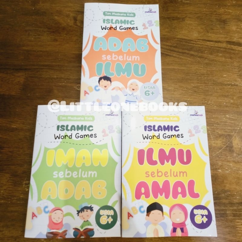 Buku Anak Islamic Word Games / iman sebelum adab / adab sebelum ilmu / ilmu sebelum amal buku muslim