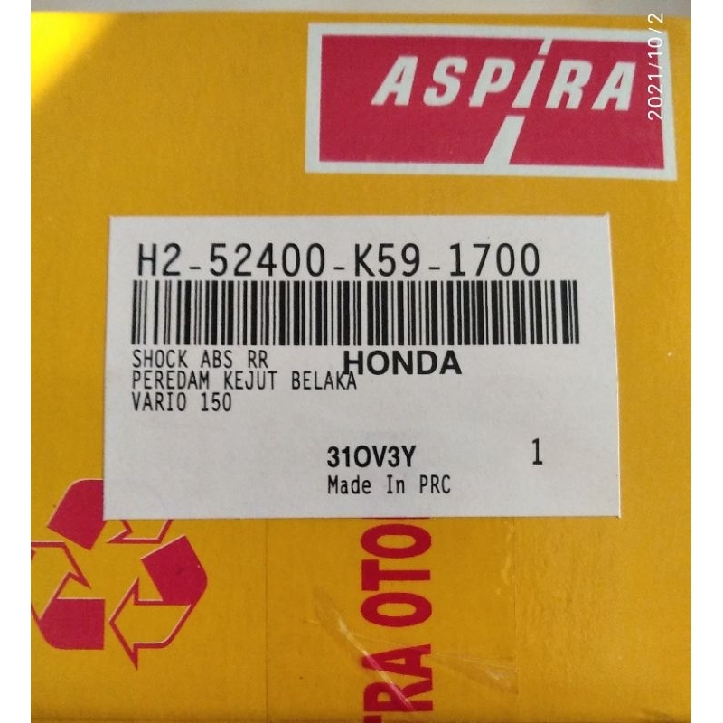 SHOCK BELAKANG VARIO 150 ASPIRA