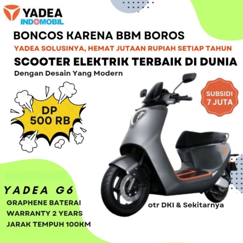 YADEA G6 Motor Listrik subsidi