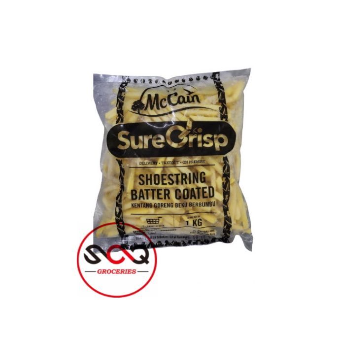 

McCain Kentang Goreng Shoestring Batter Coated 1 Kg Sure Crips