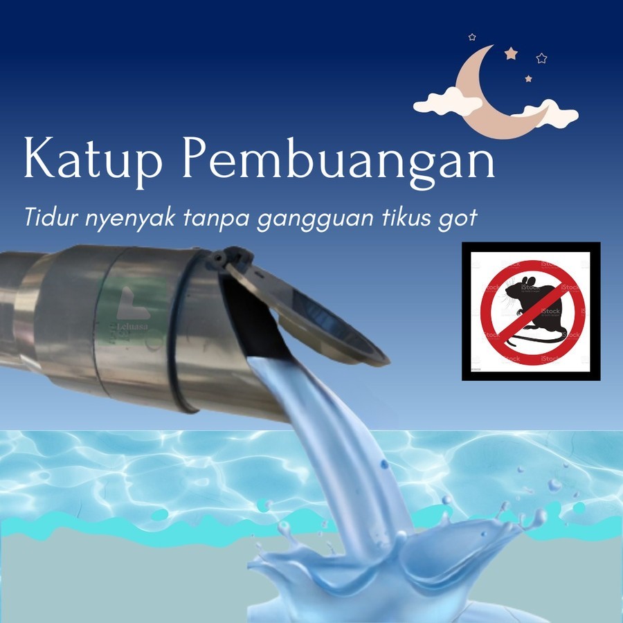 Tutup Pembuangan Pipa Backflow Valve 2 Inch Rucika Anti Tikus Banjir Got Meluap