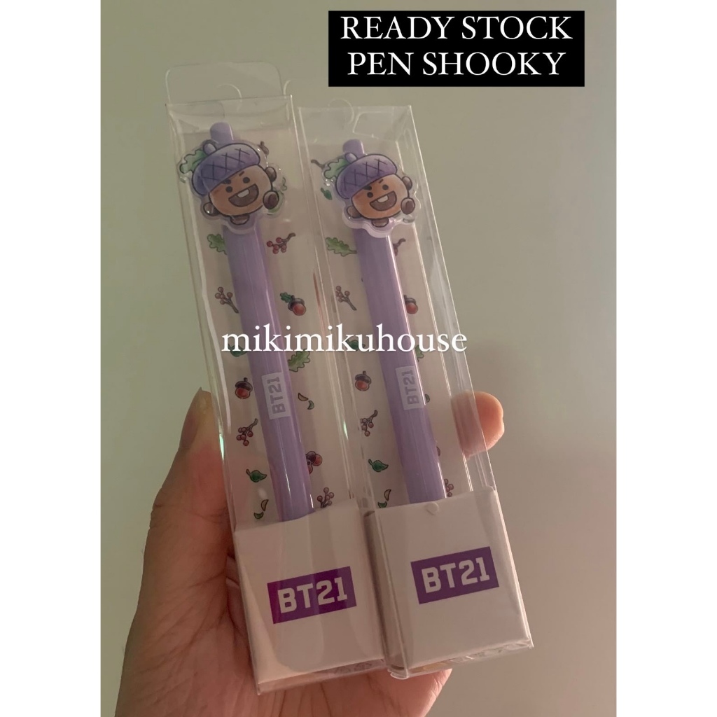 READY STOCK BT21 PEN SHOOKY PULPEN OFFICIAL BT21 HOPE IN LOVE DOLL BAG CHARM KEYRING FACE CUSHION BT