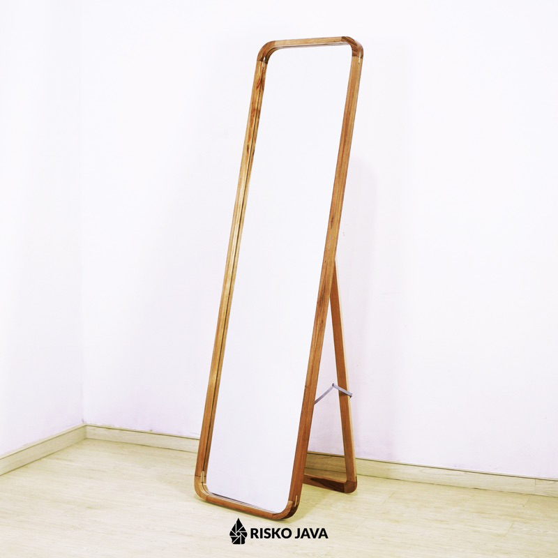 Standing Miror Kayu Jati / Cermin Kayu Jati Minimalis / Cermin Dinding Kayu Jati | SYIHAB