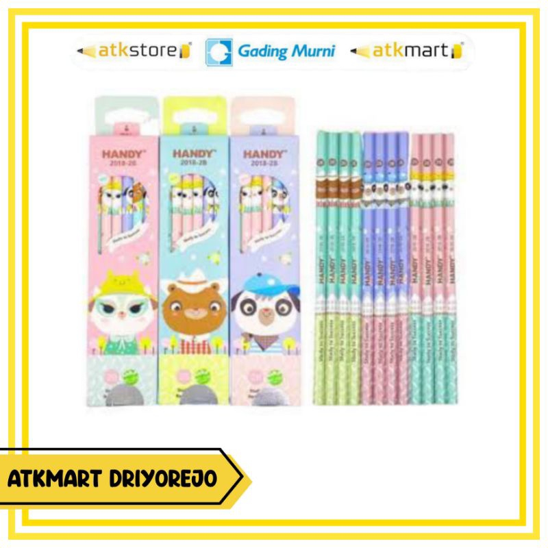 

(12 PCS) PENSIL HANDY 2018 - 2B WARNA PASTEL