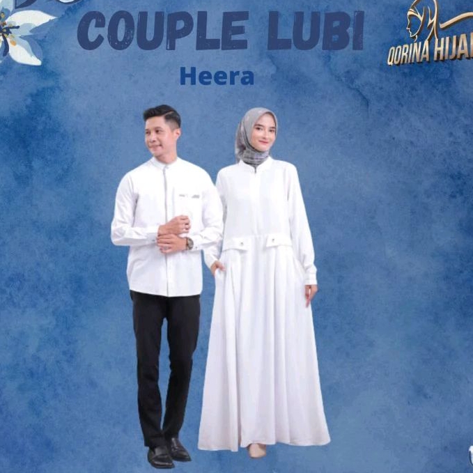 Baju couple Lubi / gamis manasik / gamis putih / Koko putih / Lubi heera