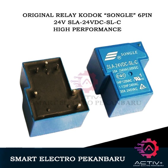 ORIGINAL "SONGLE" 6-PIN 24V 30A 6-KAKI SLA-24VDC-SL-C RELAY SONGLE KODOK 6PIN 1HP 240 V.AC Original 
