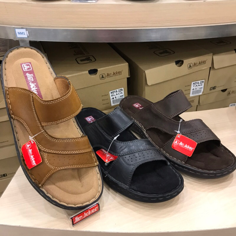 Sandal Kulit Pria Jim Joker | Sandal Slide Pria Jim Joker super empuk | Jim Joker