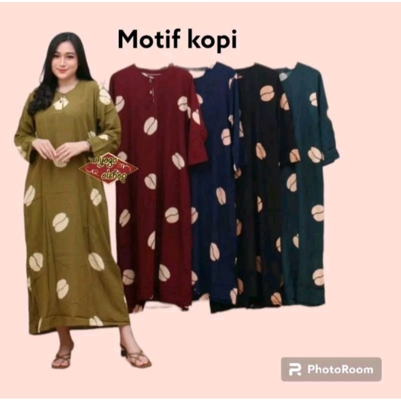 Daster lengan panjang batik khas malioboro jogja / longdress batik khas jogja / longdress cantik kha