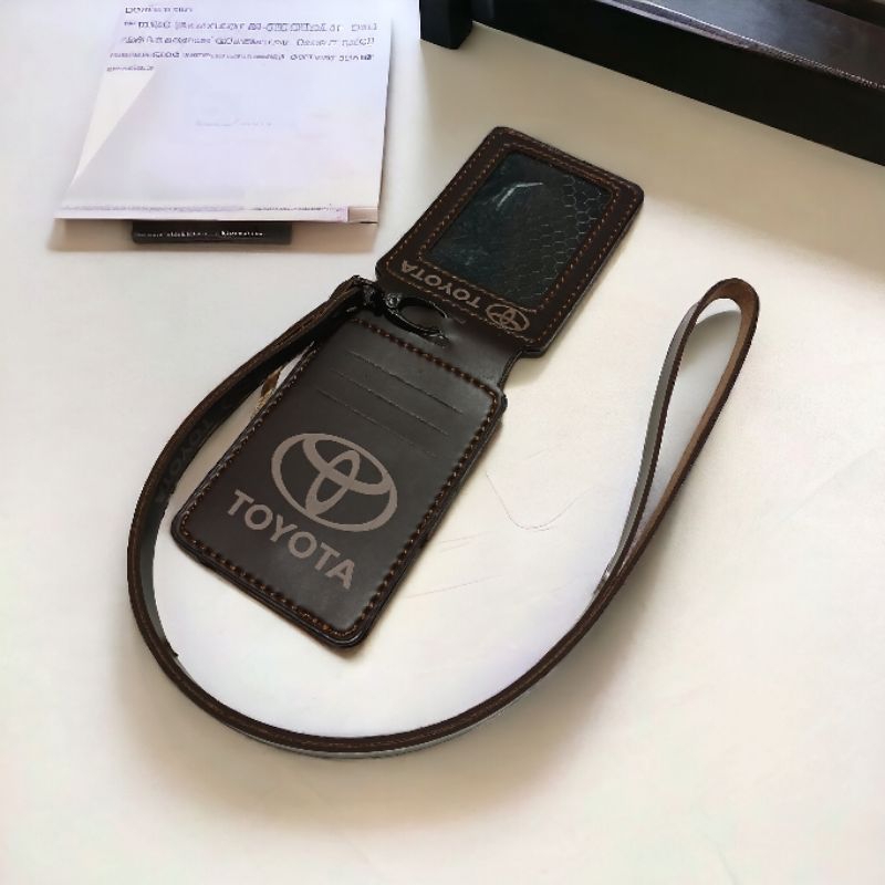 

Tempat id card kulit Toyota lanyard id card holder toyota double layer