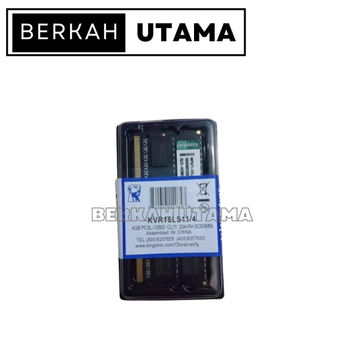 KINGSTON RAM SODIMM KVR16LS11/4 4GB DDR3L 1600MHz | 8GB DDR3L KINGSTON
