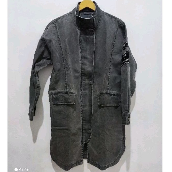 Jaket Long Denim/Kanvas Unisex Brand H.Connect Size L