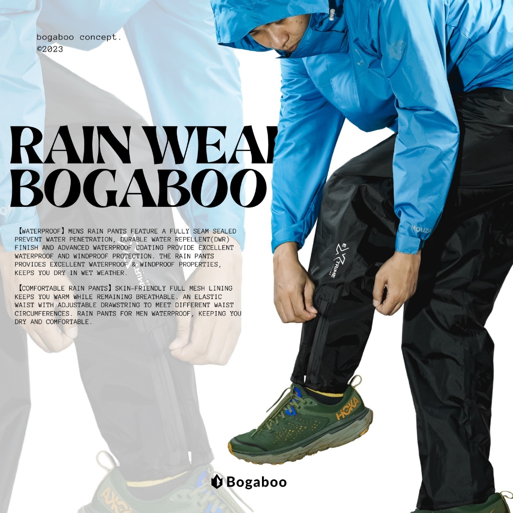 Celana jas hujan BOGABOO waterproof FULL sealed SERI EXTRIME - rain pants - RAIN WEAR - celana water