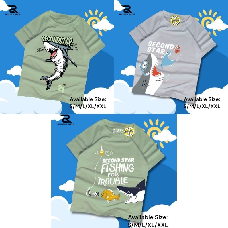 KAOS ANAK COWOK SECOND STAR PREMIUM USIA 1 - 12 TAHUN/ KAOS DISTRO ANAK COWOK