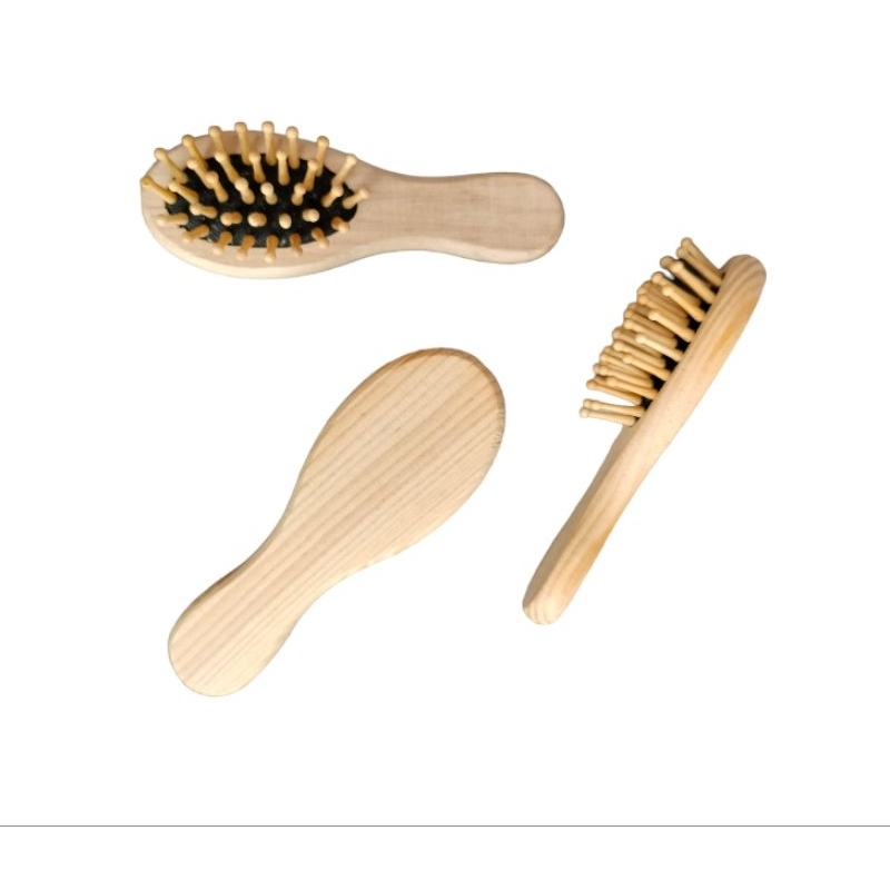 Souvenir sisir kayu oval