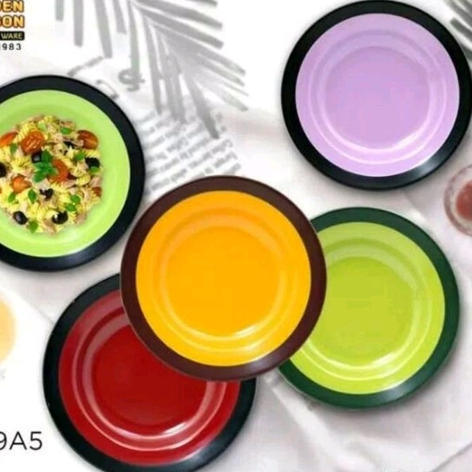 Piring melamin 9in P09A5 - mangkuk melamin W06A5 - gelas melamin B03A5 - piring kotak P75A3 Golden d
