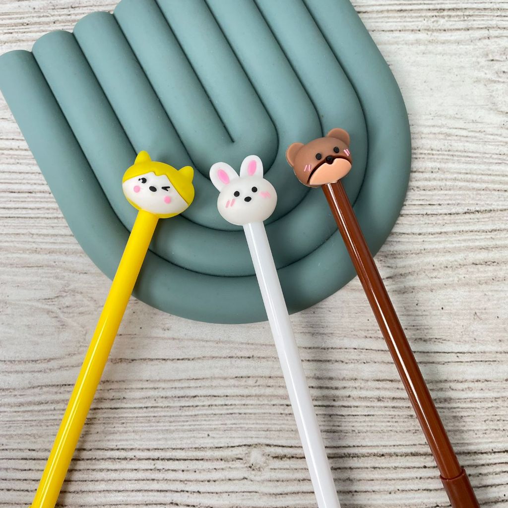 

Pulpen Gel Hewan Serigala Rabbit Bear Tinta Hitam TERMURAH Pen gel Animal Ready 3 Varian Warna Bolpen Alat Tulis Sekolah dan Kantor FANCY Kualitas Terbaik Bisa COD